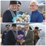 Vice-Prez Radhakrishnan arrives in Srinagar on his maiden J&K visit