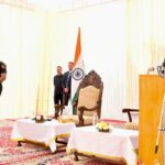 LG Sinha administers oath to Shantmanu as J&K State Election Commissioner