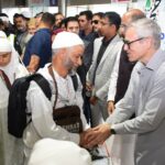 CM Omar Abdullah sees off first Haj pilgrims batch from Srinagar