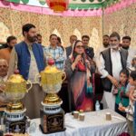 Sakeena Itoo inaugurates Shaheed Wali Mohammad Itoo Memorial Cricket Tournament at DH Pora Kulgam