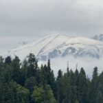 Snow-covered Sunshine Peak in Gulmarg shines in breathtaking beauty after fresh rainfall, turning the valley into a dreamy paradise of mist, snow, and serenity. Nature at its finest in the heart of Kashmir. Picture: Umer Bashir
