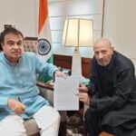 MP Er. Rashid Meets Union Minister Nitin Gadkari, Urges Priority for Fruit Trucks on NH-44